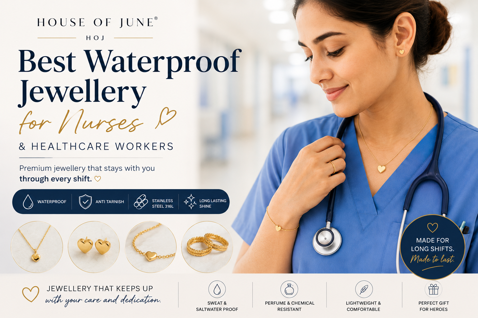 Best Waterproof Jewellery for Nurses & Healthcare Workers