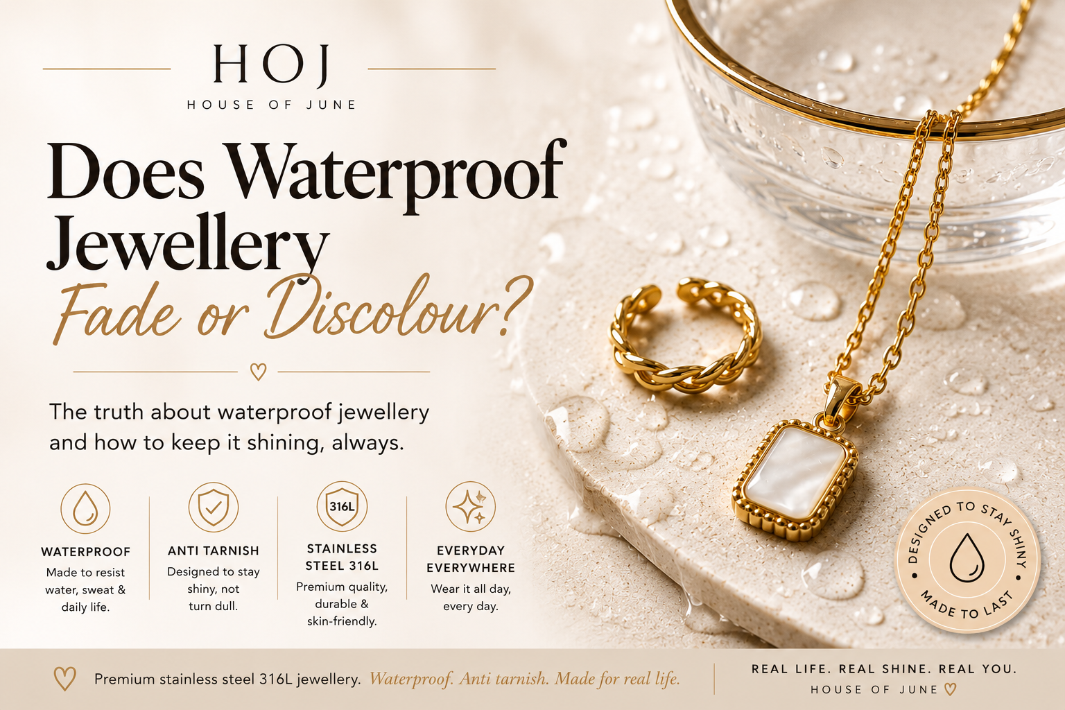 Does Waterproof Jewellery Fade or Discolour?