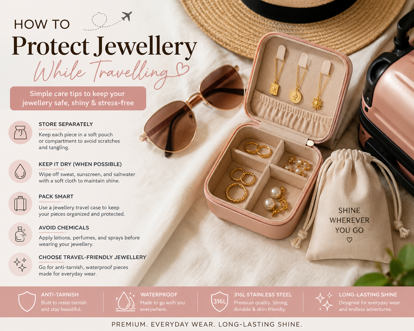 How to Protect Jewellery While Travelling | Anti-Tarnish Travel Jewellery Tips