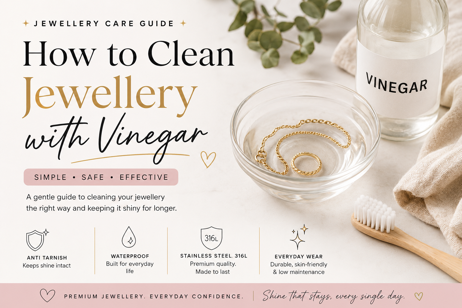 How to Clean Jewellery with Vinegar | Easy Jewellery Care Guide