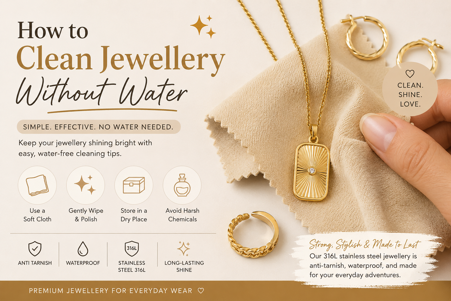 How to Clean Jewellery Without Water | Easy Jewellery Care Tips