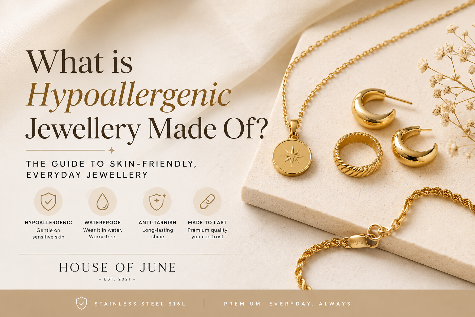 What Is Hypoallergenic Jewellery Made Of? A Guide for Sensitive Skin