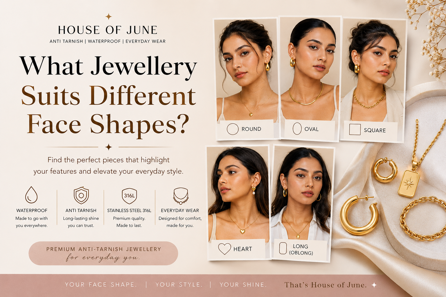 What Jewellery Suits Different Face Shapes?