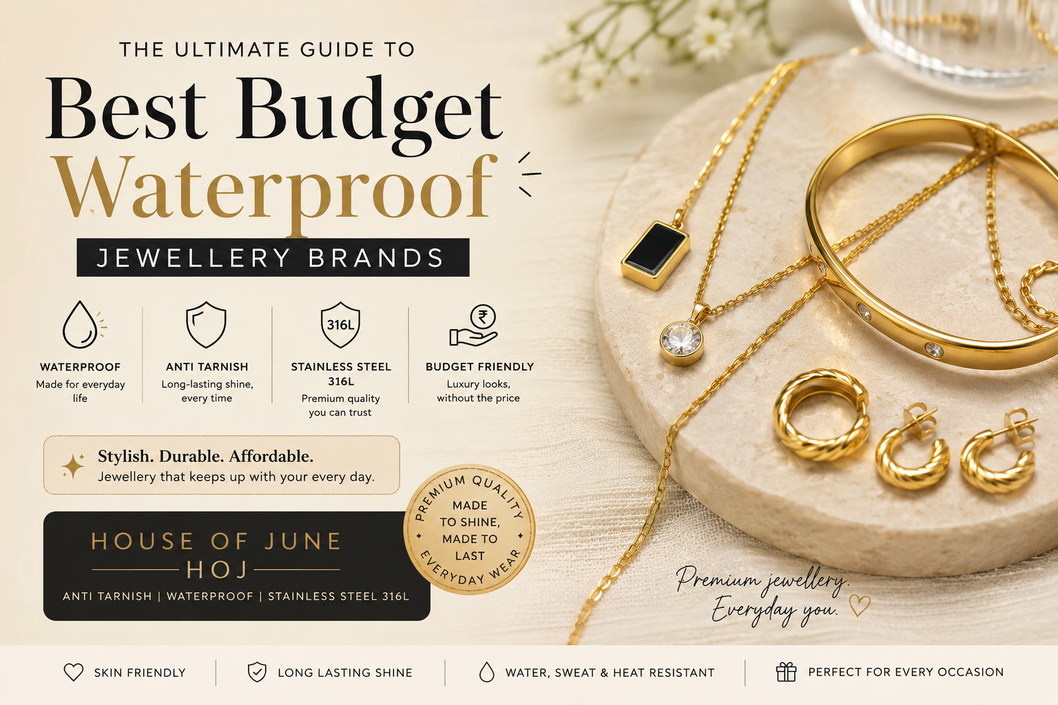 Best Budget Waterproof Jewellery Brands for Everyday Wear