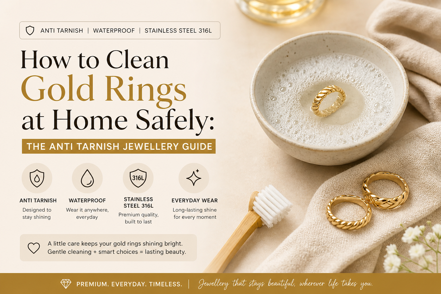 How to Clean Gold Rings at Home Safely: The Anti Tarnish Jewellery Guide