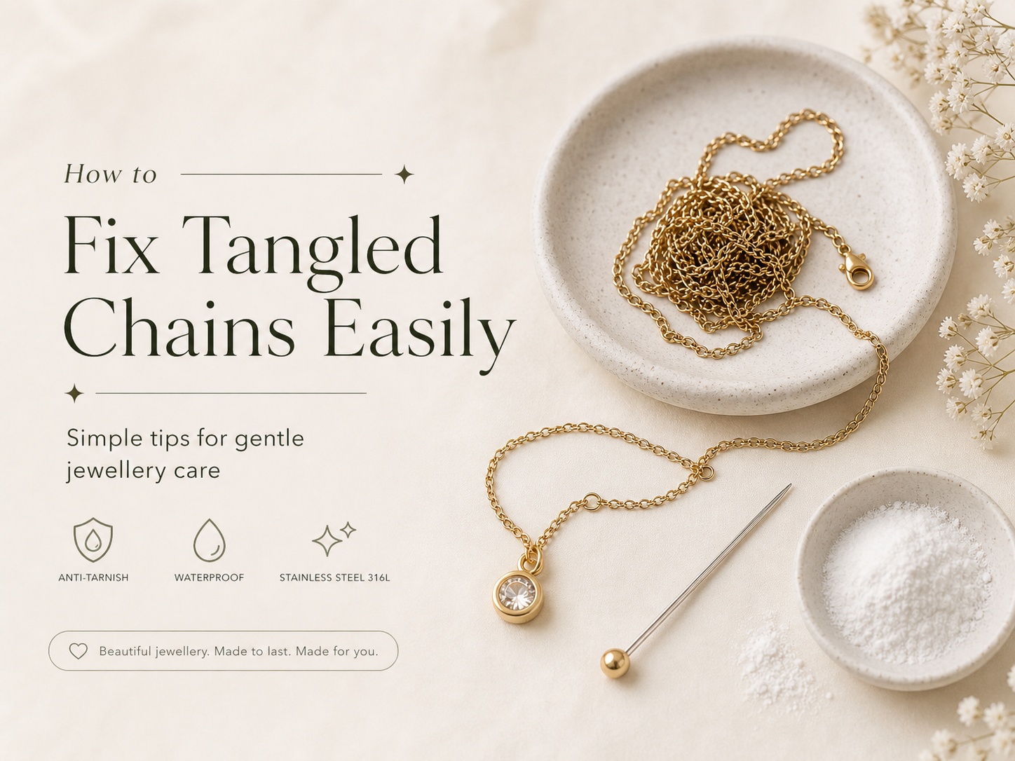 How to Fix Tangled Chains Easily | Simple Jewellery Care Tips
