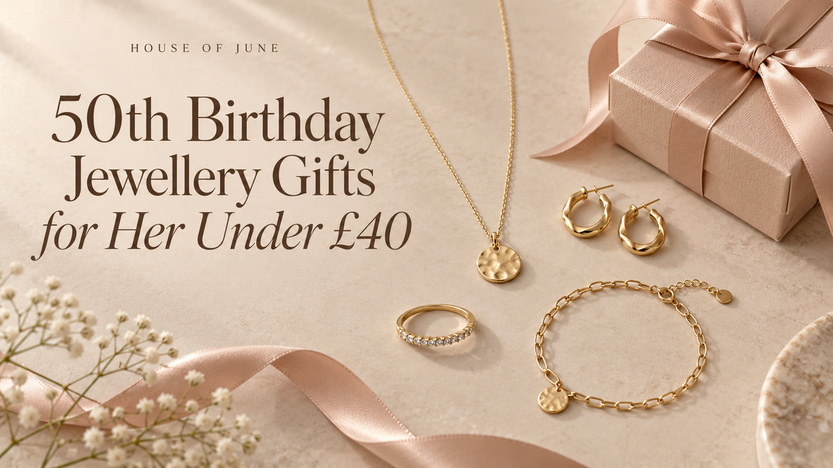 50th Birthday Jewellery Gifts for Her Under £40