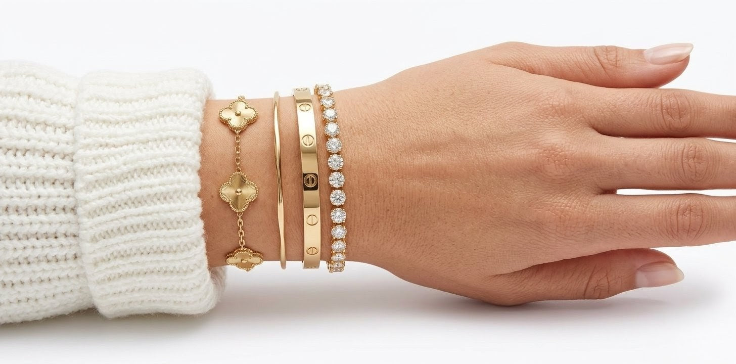 Waterproof Gold Bracelets UK | 18K PVD Tarnish Free Jewellery