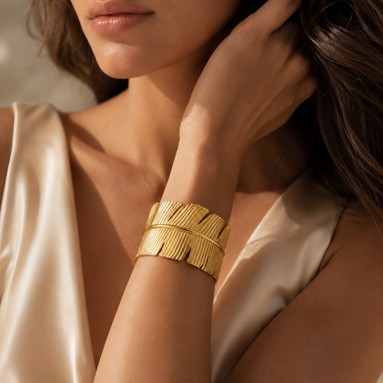Waterproof Gold Cuff Bracelets UK | 18K PVD Tarnish Free Jewellery