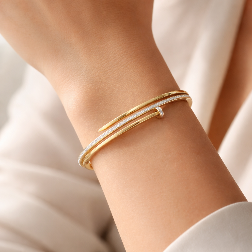 Serenelle Nail Wrap Crystal Bracelet