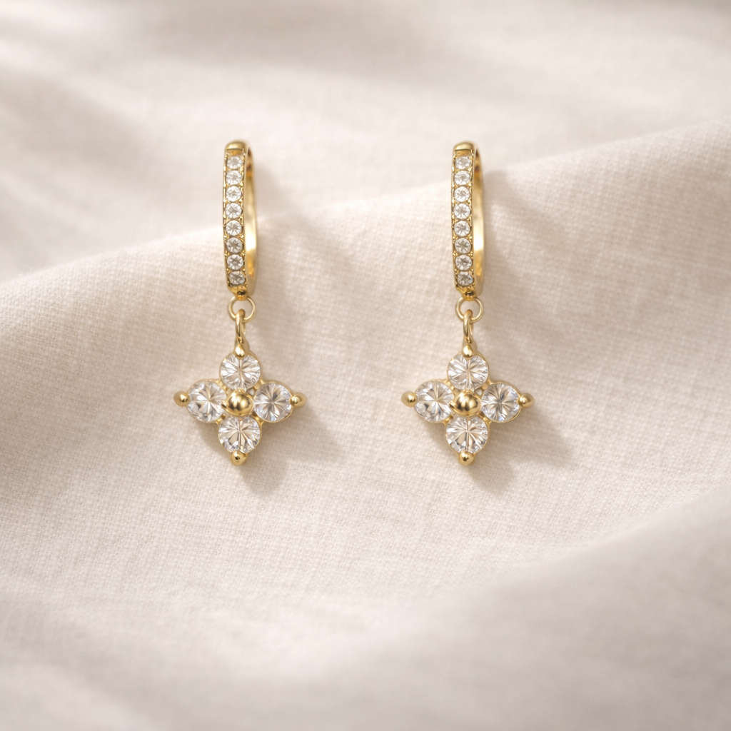 Elora Clover Drop Earrings