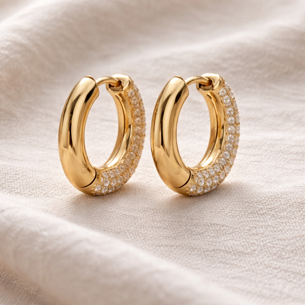 Aurielle Pave Glow Hoop Earrings