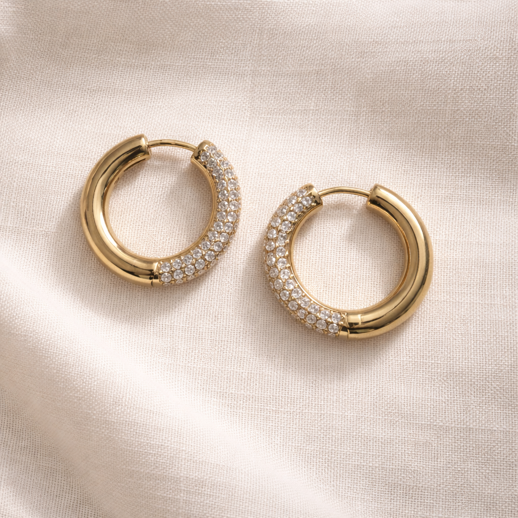 Aurielle Pave Glow Hoop Earrings