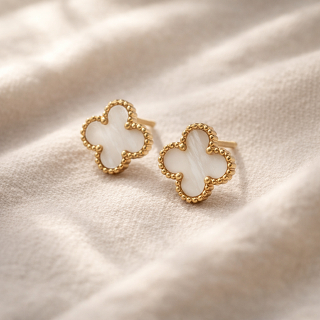 Alvara Clover Studs Earrings