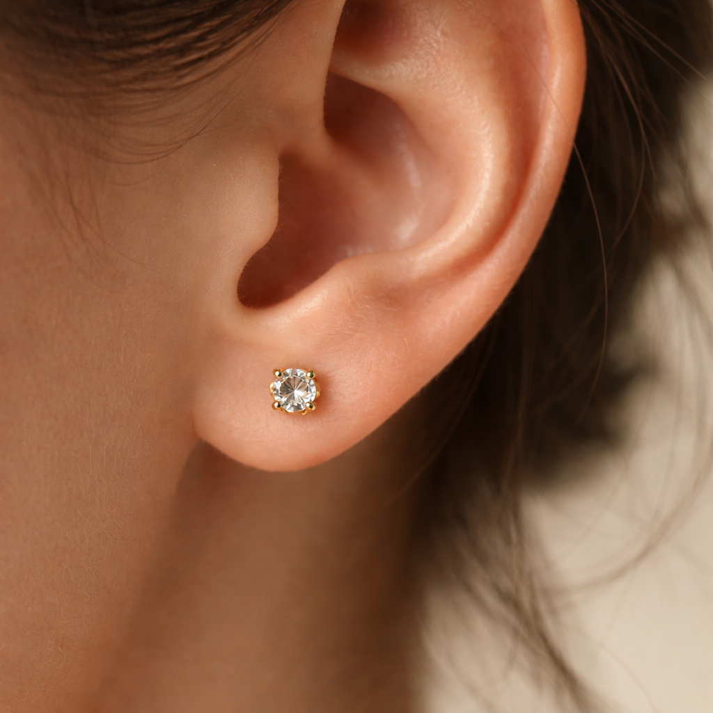 Lucent Solitaire Studs
