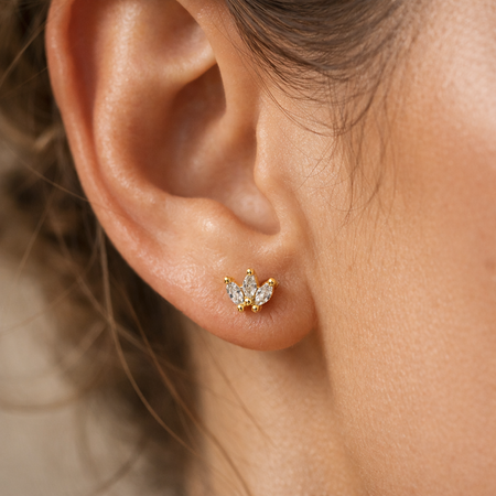 Petite Crown Studs