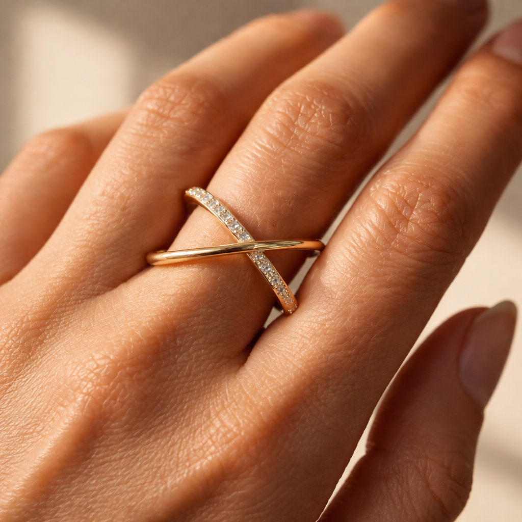 Luna Cross Ring