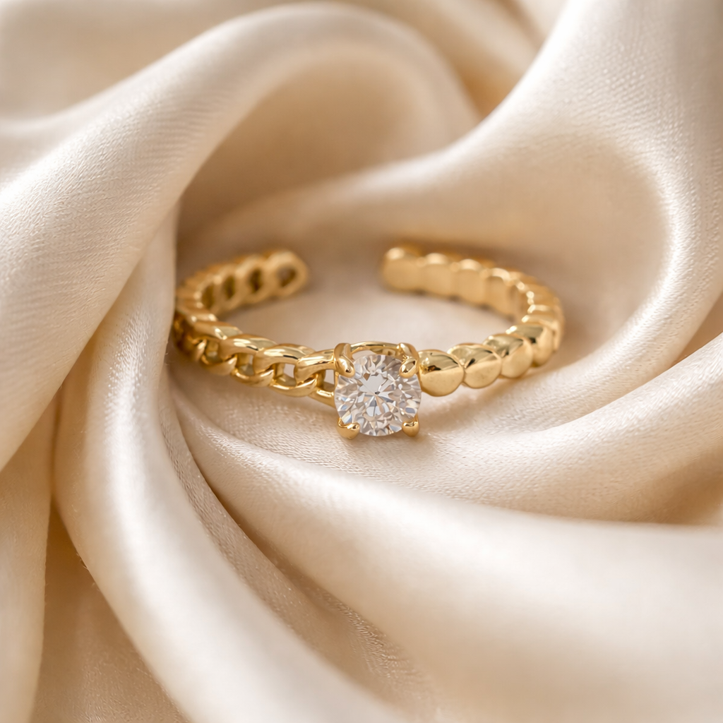 Aurelia Chain Solitaire Ring