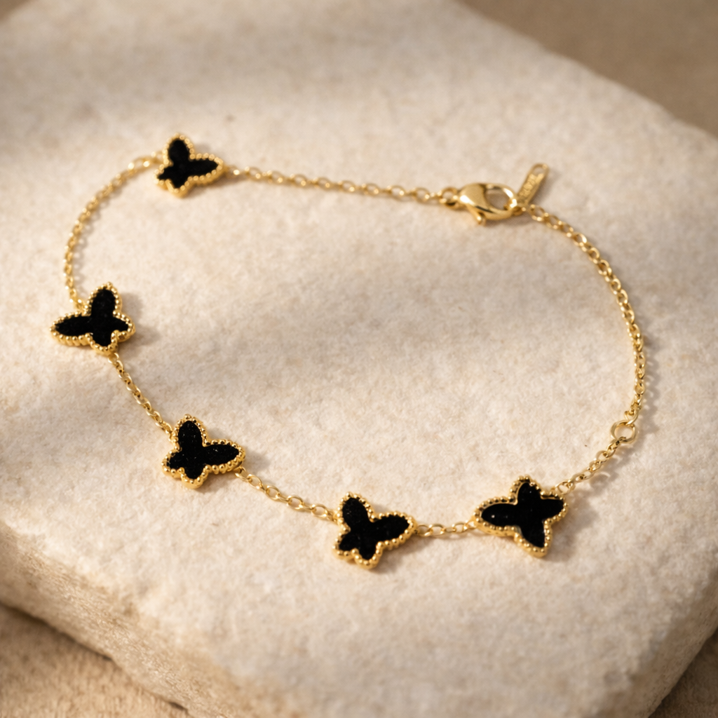 Noir Papillon Charm Bracelet