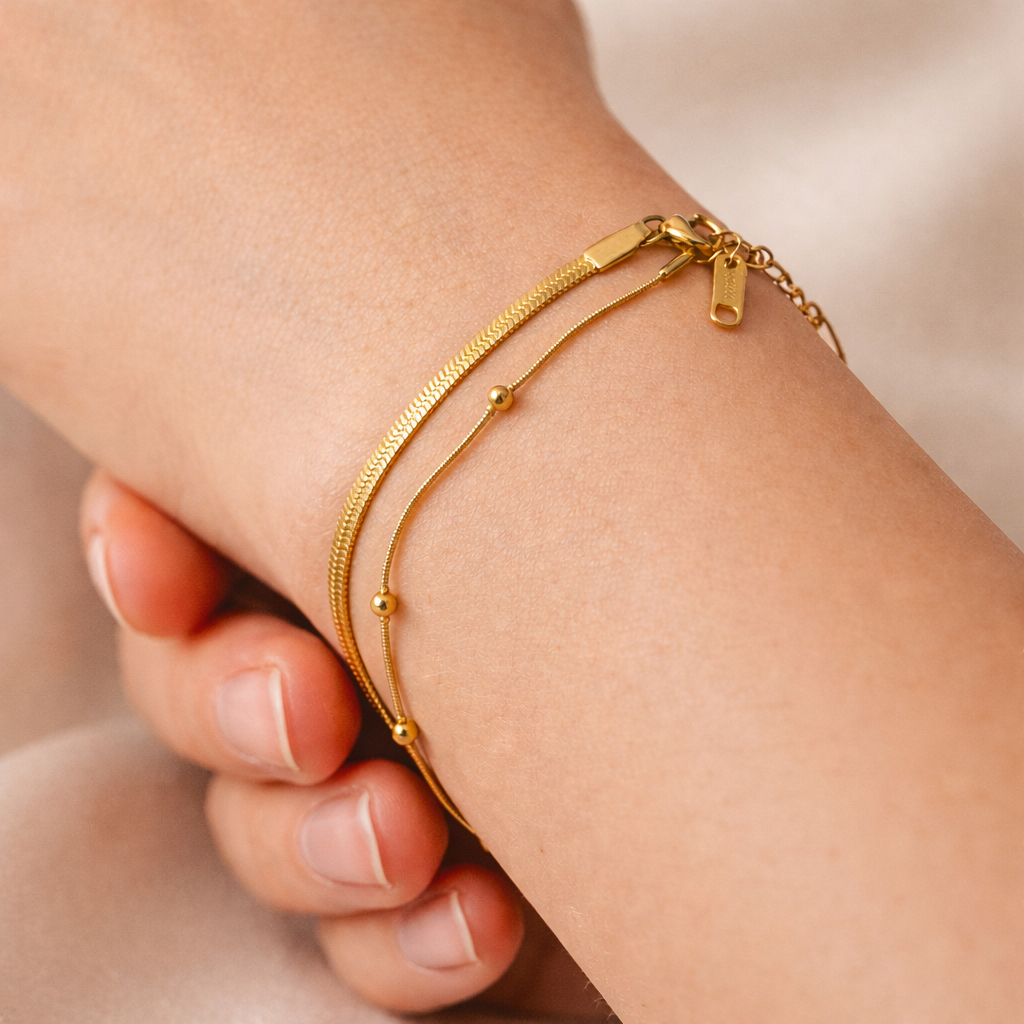 Aurelia Layered Snake Chain Bracelet
