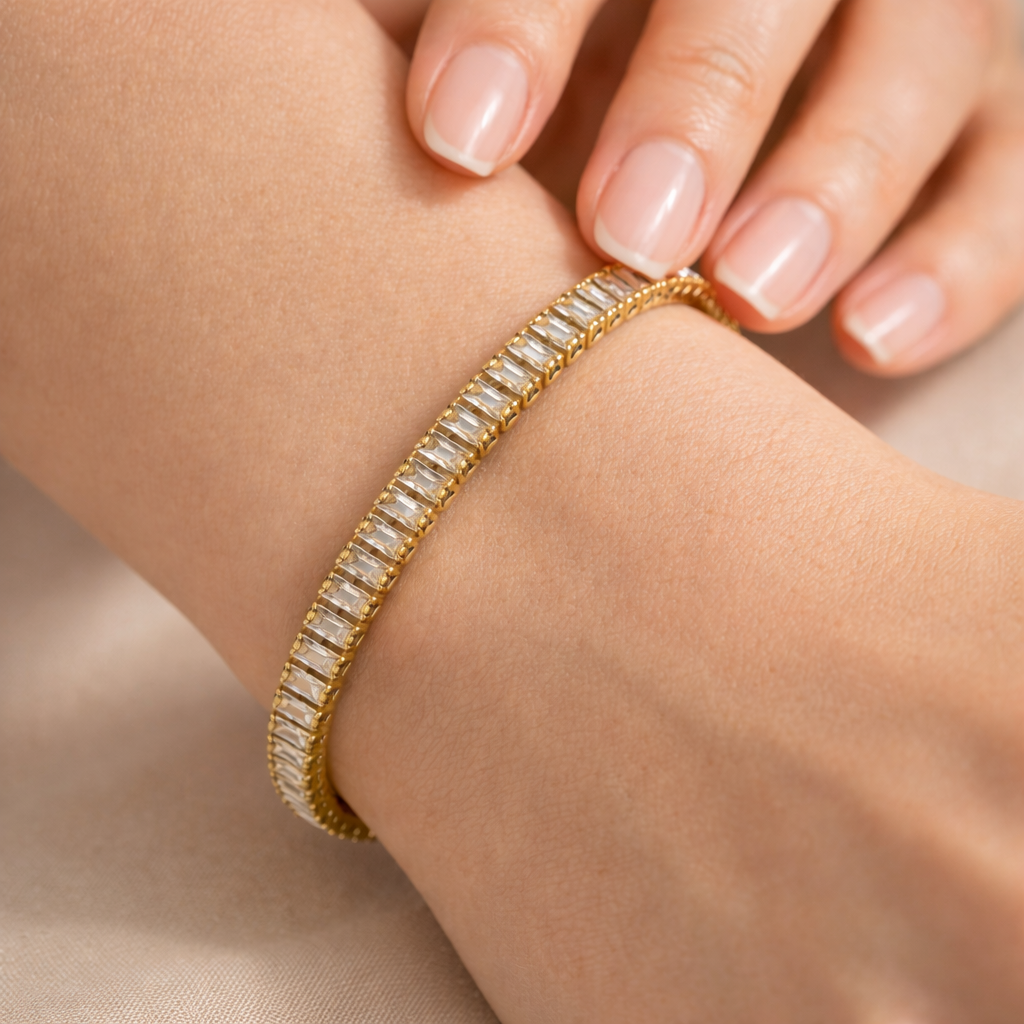 Celeste Baguette Tennis Bracelet