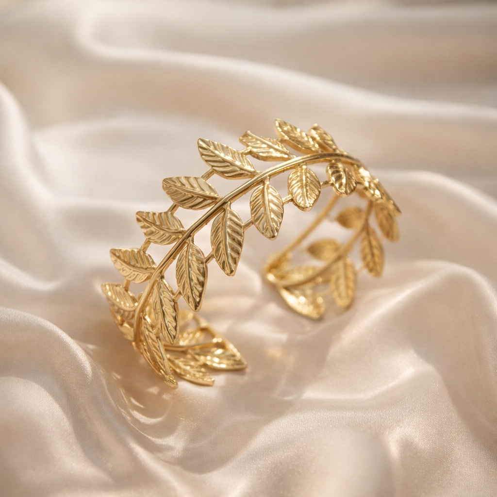 Elowen Laurel Leaf Cuff Bracelet