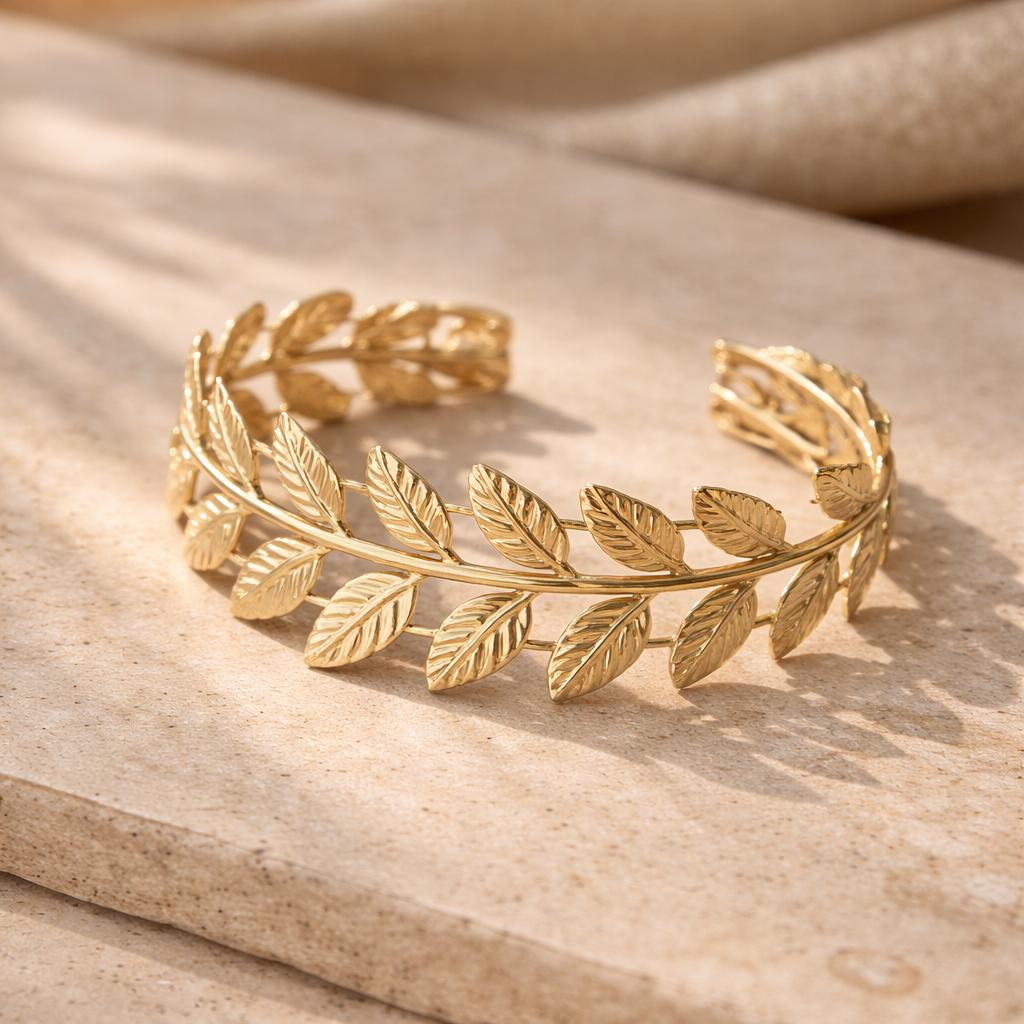 Elowen Laurel Leaf Cuff Bracelet