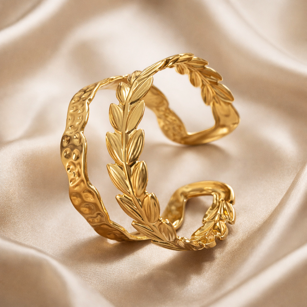 Aurelia Laurel Wrap Cuff Bracelet