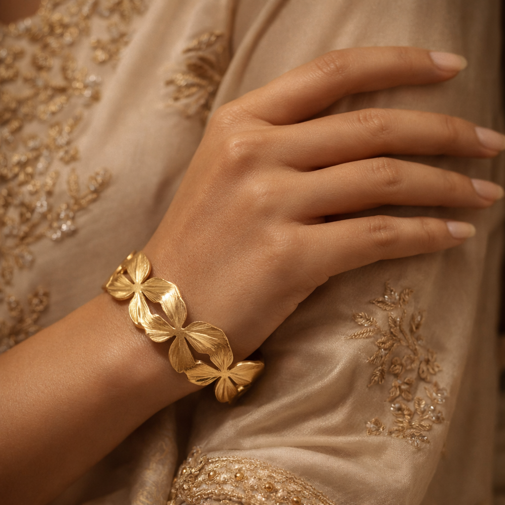 Florielle Petal Cuff Bracelet