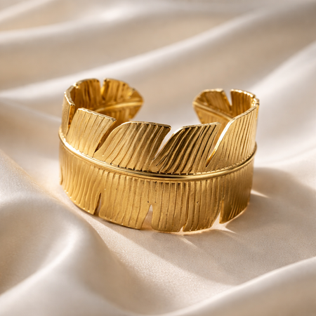 Calista Palm Leaf Cuff Bracelet
