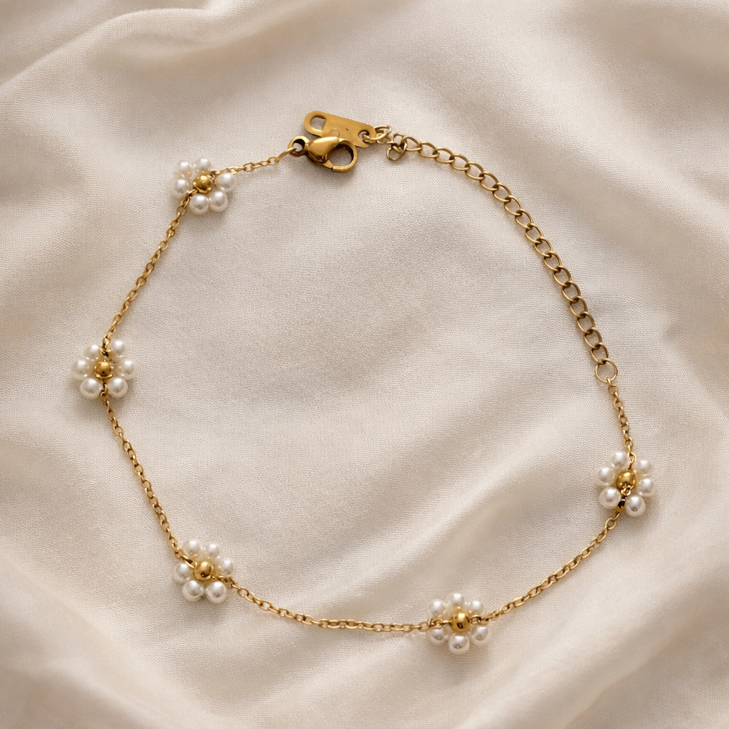 Elara Pearl Blossom Bracelet