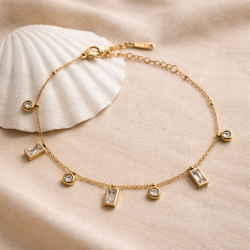 Elina Crystal Drop Bracelet