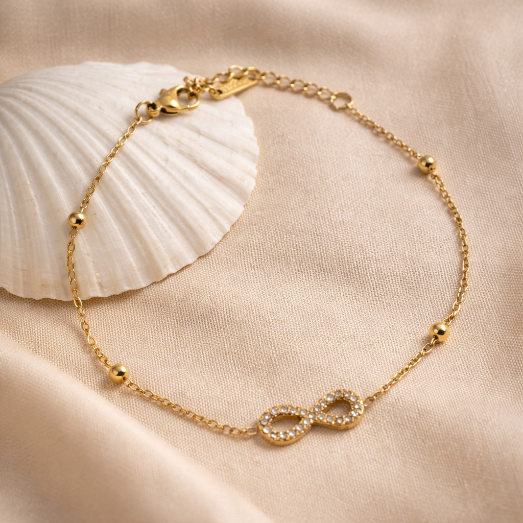 Eterna Crystal Infinity Bracelet