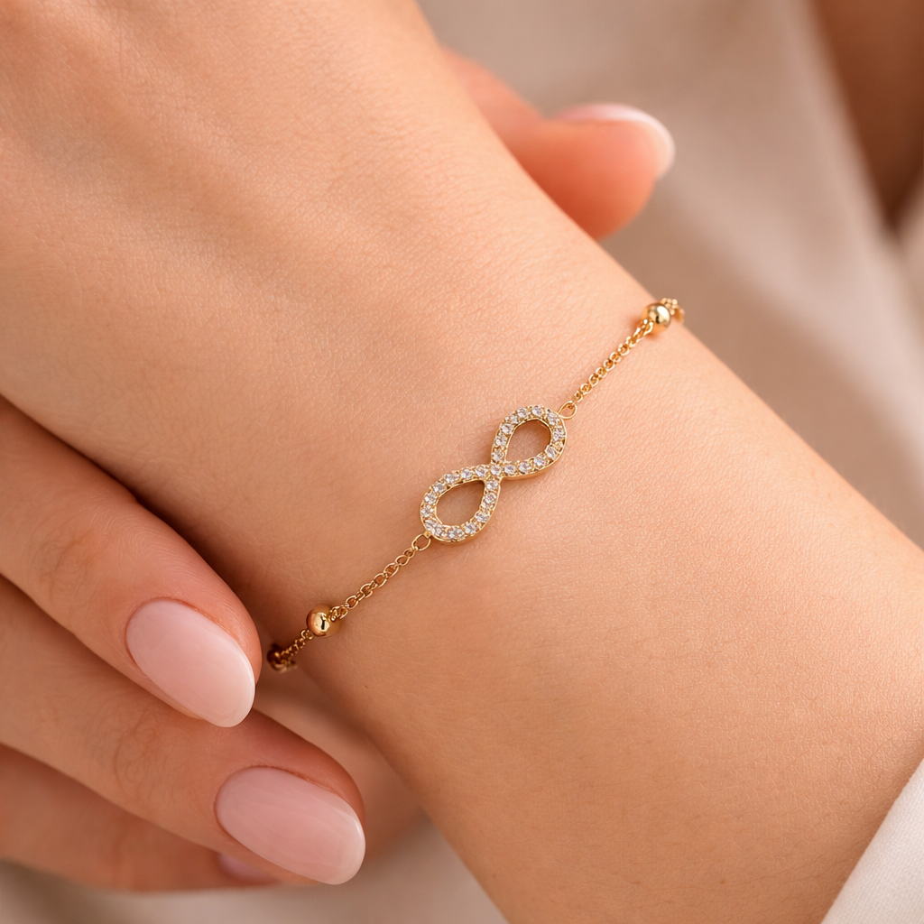 Eterna Crystal Infinity Bracelet