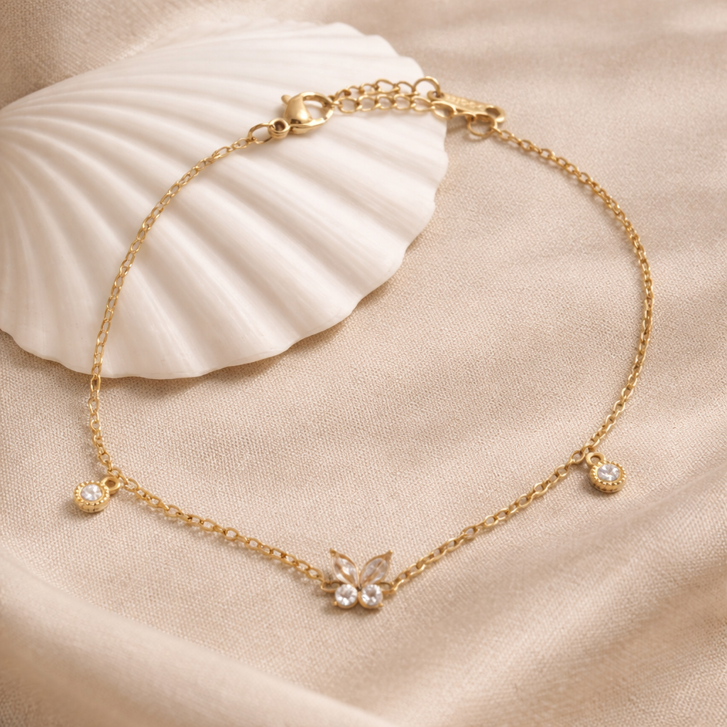 Elowen Crystal Butterfly Bracelet