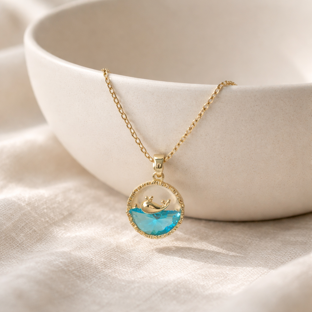 Marina Wave Pendant Necklace