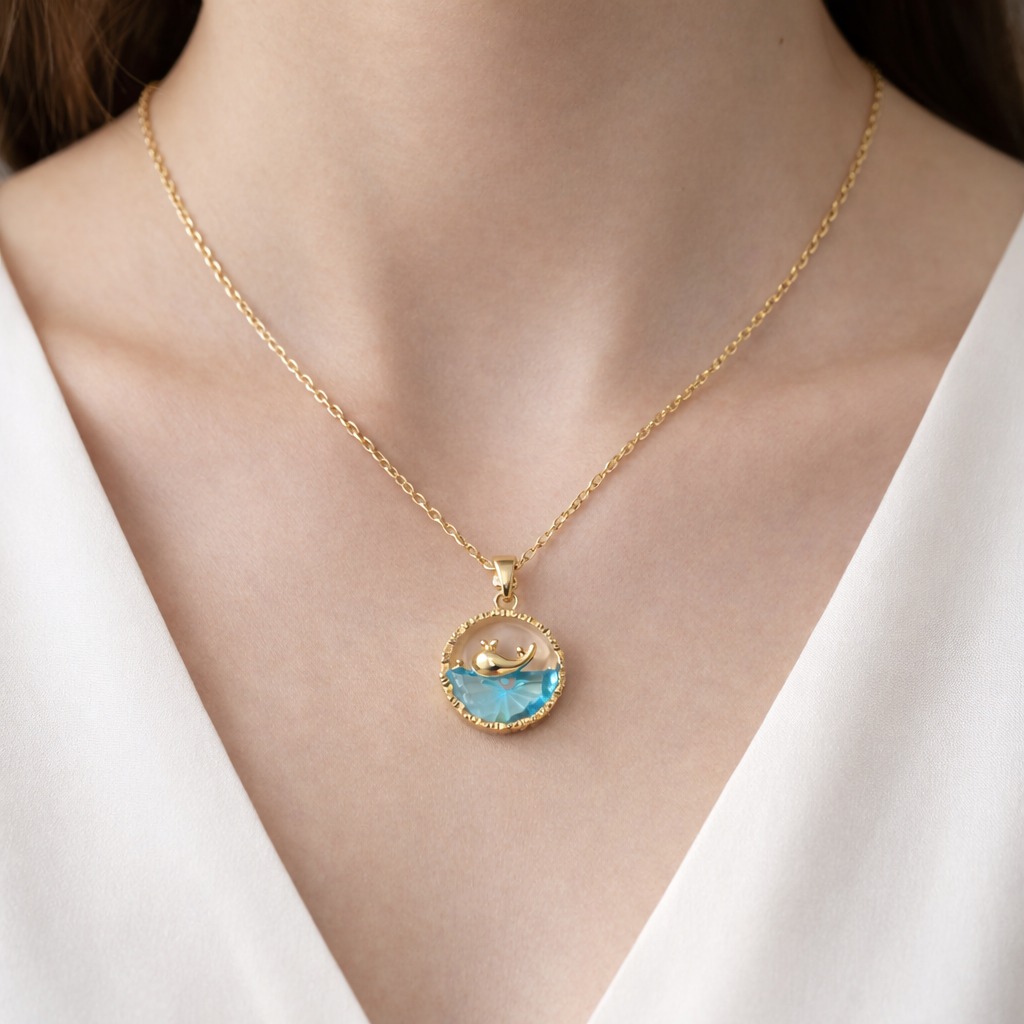 Marina Wave Pendant Necklace