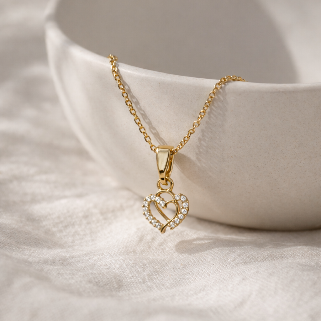 Amara Double Heart Necklace