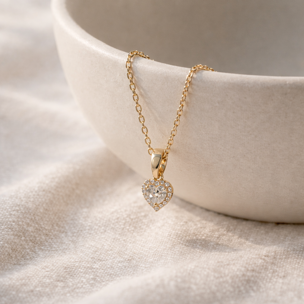 Aria Crystal Heart Necklace