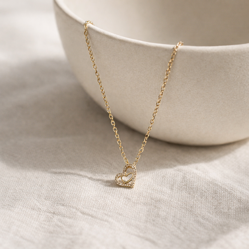 Selene Twin Heart Necklace