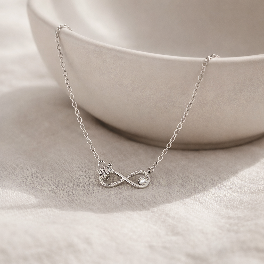 Aurelia Infinity Bow Necklace