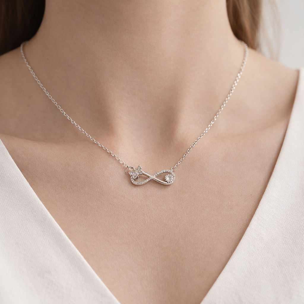 Aurelia Infinity Bow Necklace