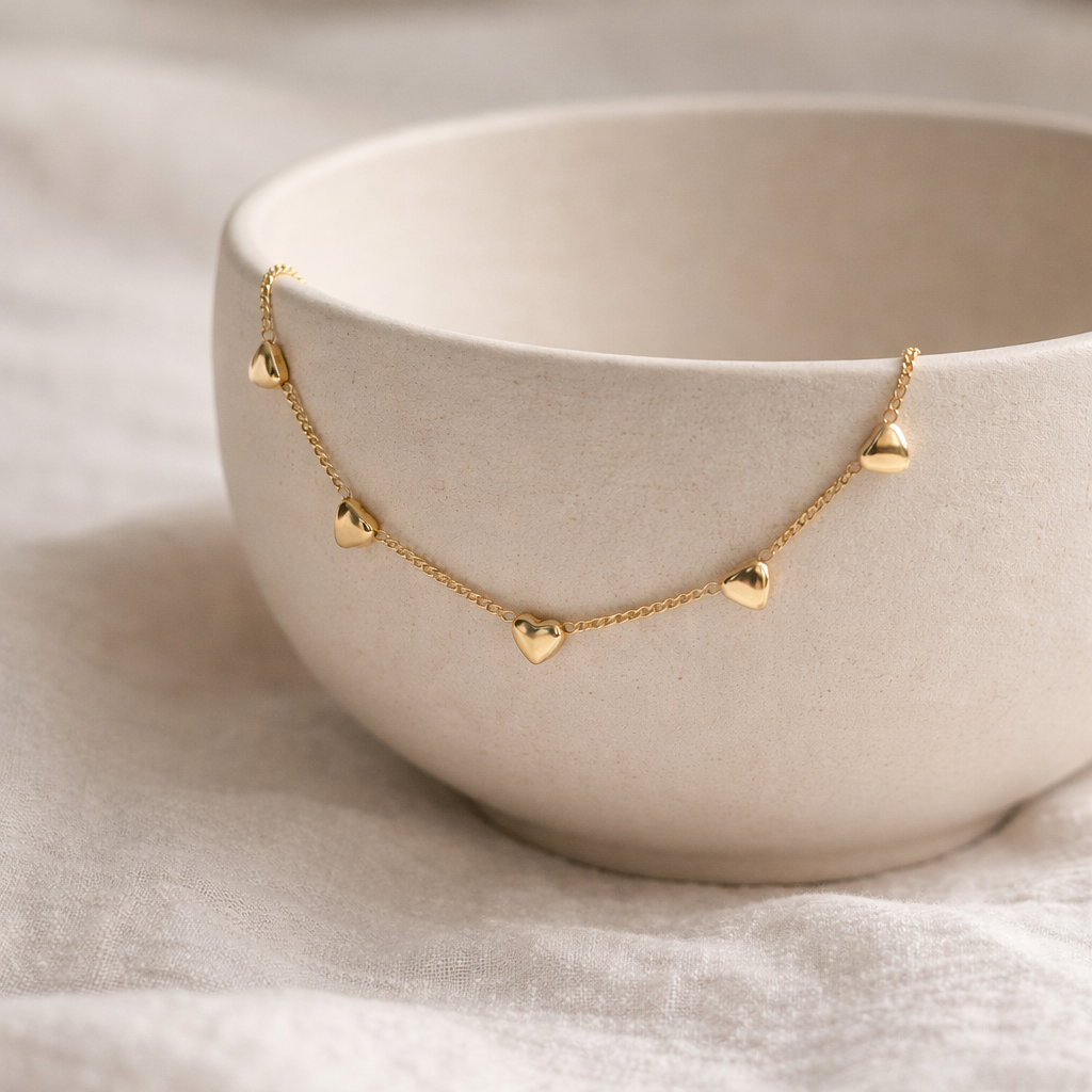 Amora Heart Station Necklace