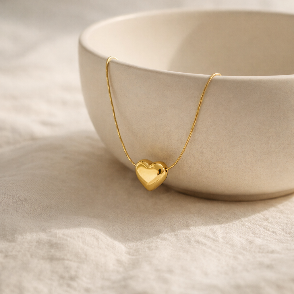Elara Gold Heart Necklace
