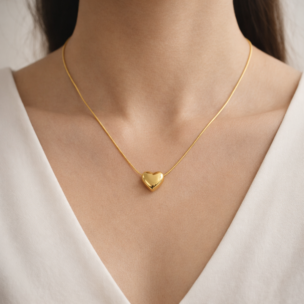 Elara Gold Heart Necklace