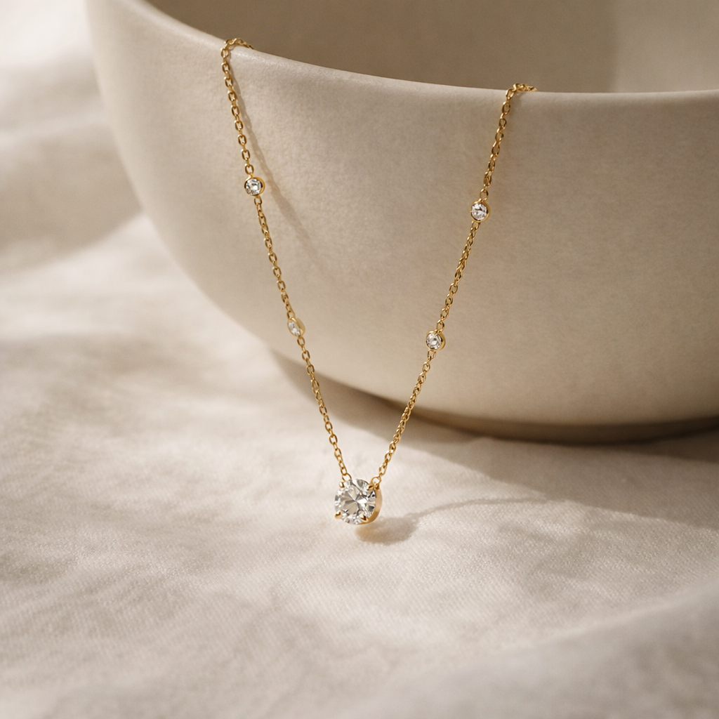 Solene Crystal Pendant Necklace