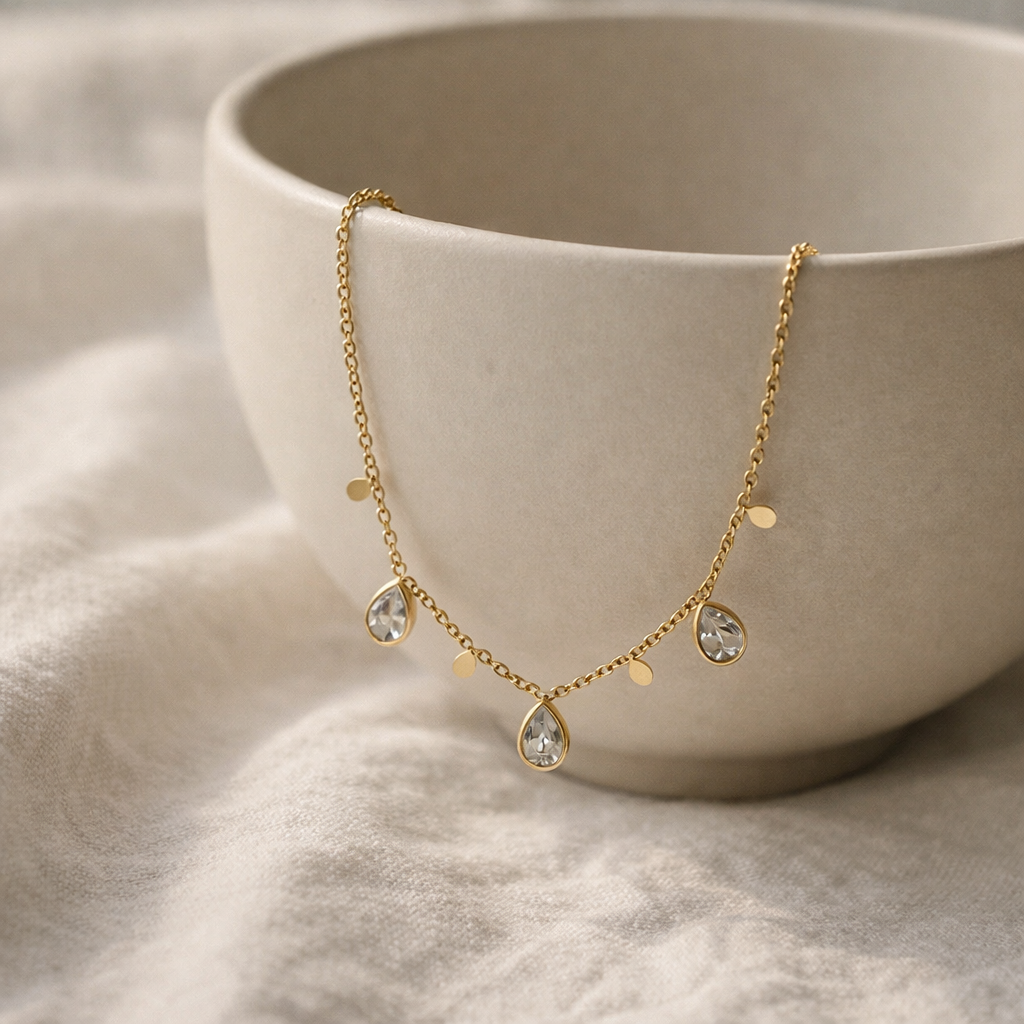 Aurelia Teardrop Charm Necklace