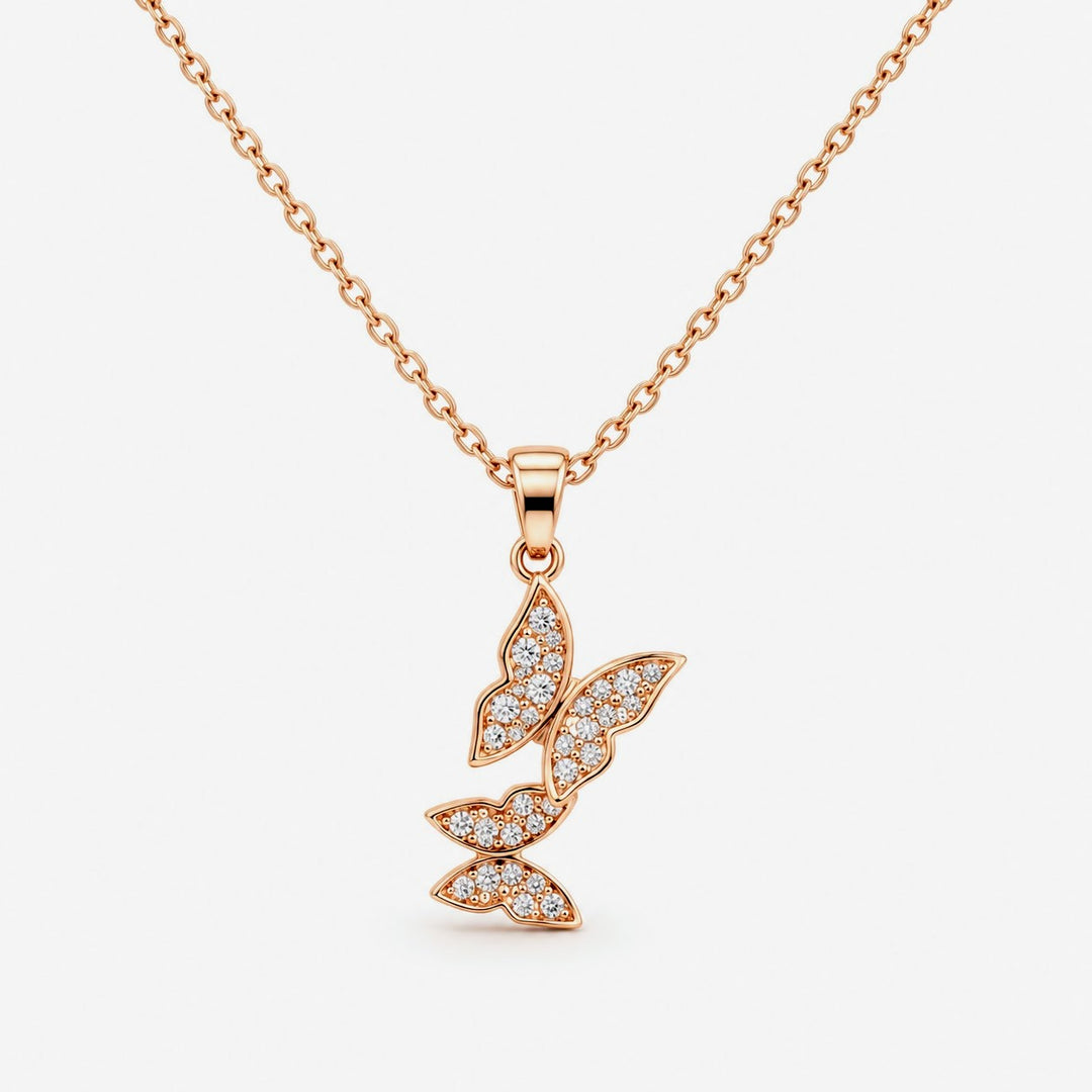 Marivelle Cascading Butterfly Necklace