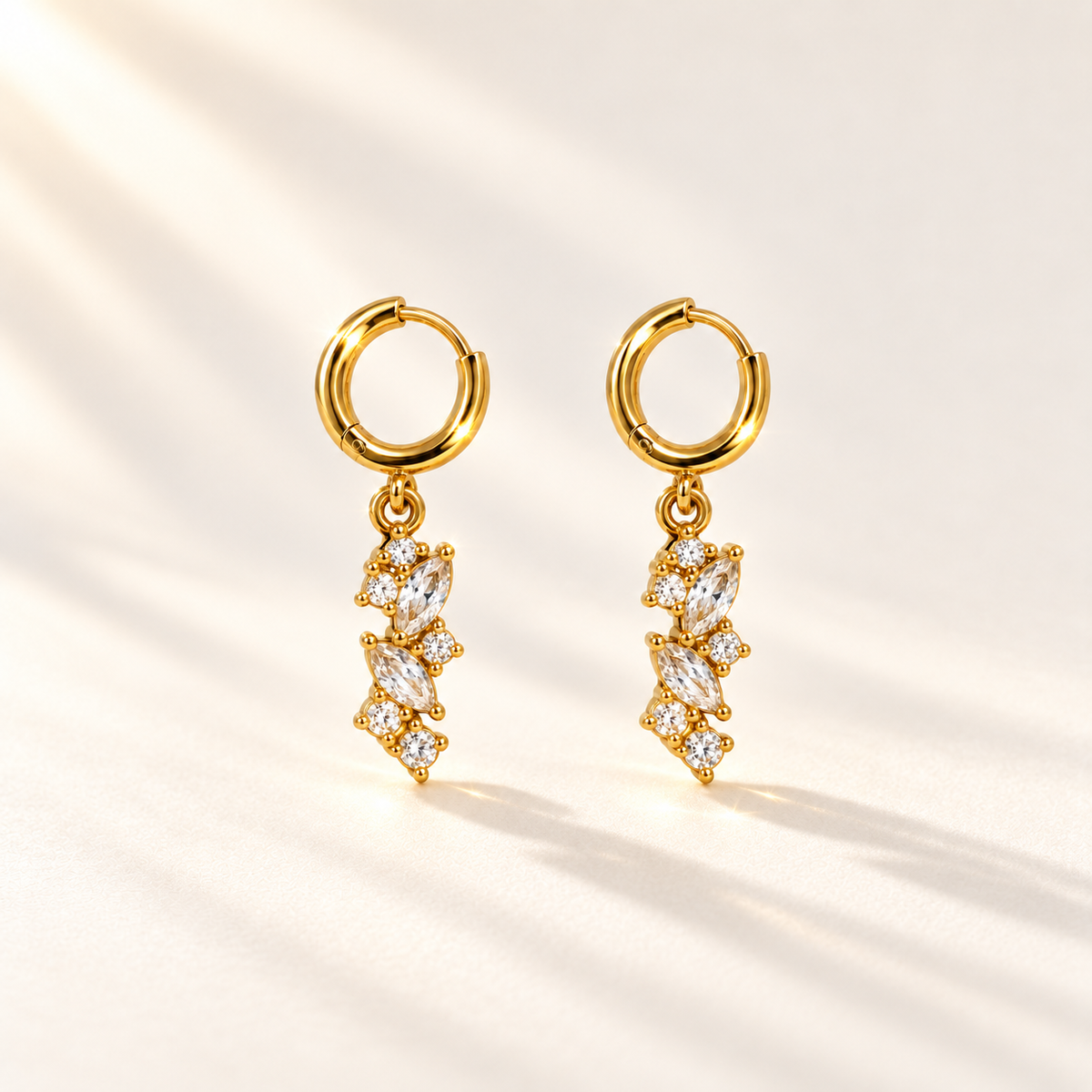 Esmara Crystal Vine Huggie Earrings