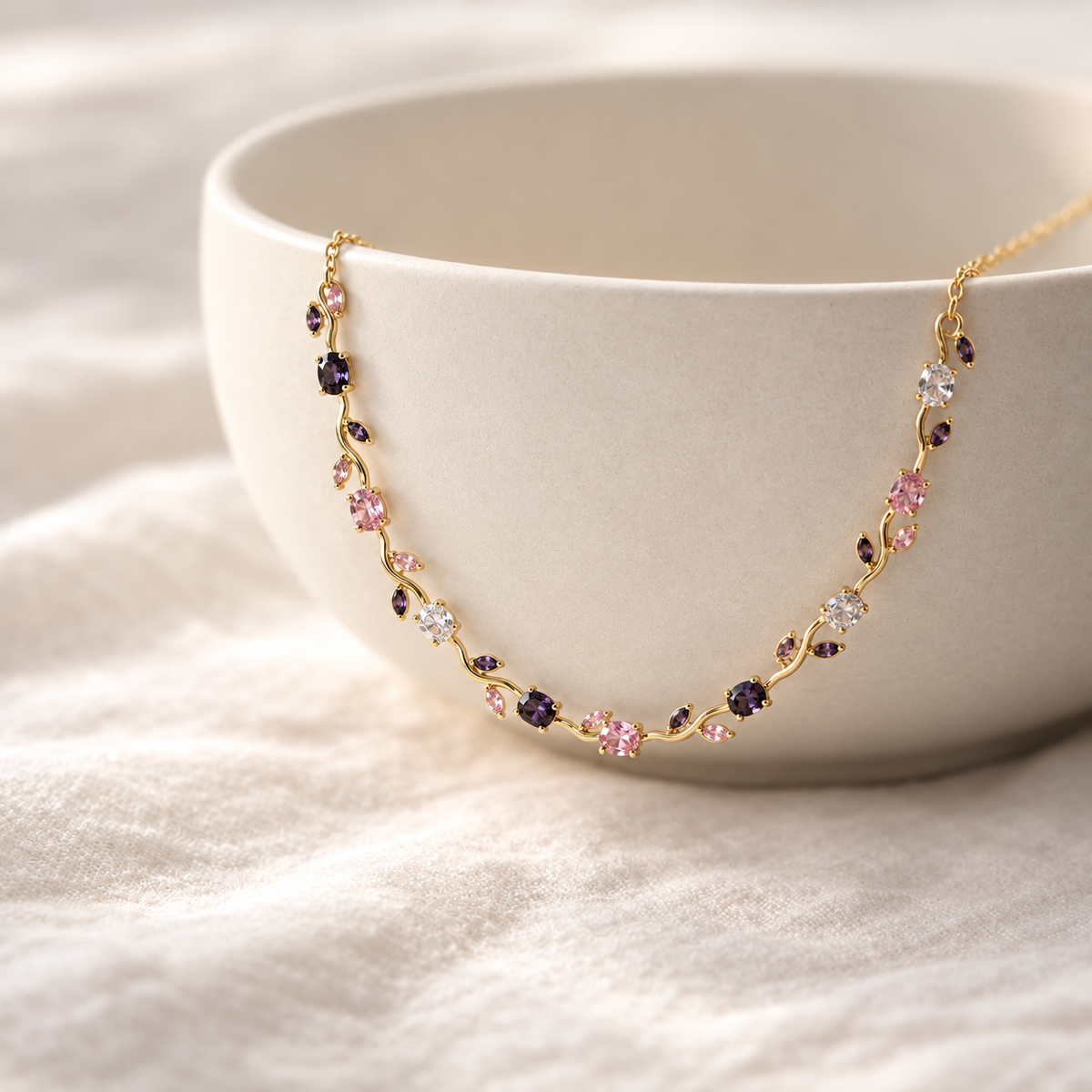 Pink Tulip Necklace